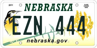 NE license plate EZN444