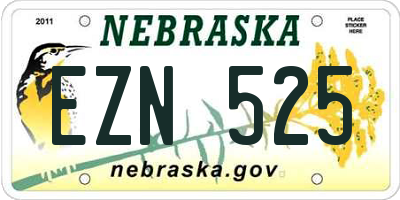 NE license plate EZN525
