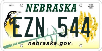 NE license plate EZN544