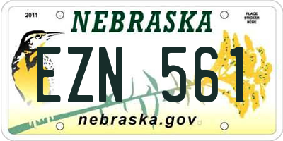NE license plate EZN561