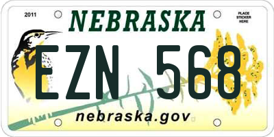 NE license plate EZN568