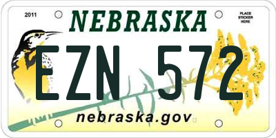 NE license plate EZN572