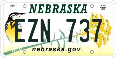 NE license plate EZN737