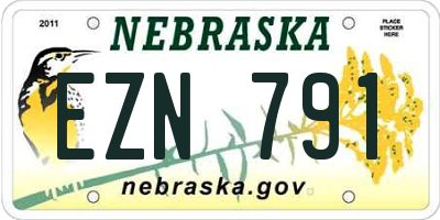 NE license plate EZN791