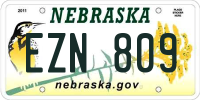 NE license plate EZN809