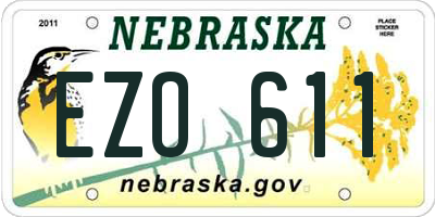 NE license plate EZO611