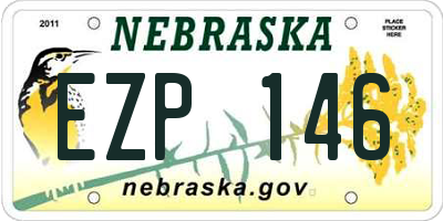 NE license plate EZP146