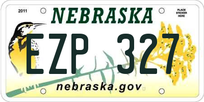 NE license plate EZP327