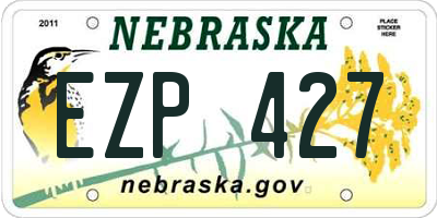 NE license plate EZP427
