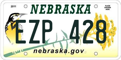 NE license plate EZP428