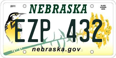 NE license plate EZP432