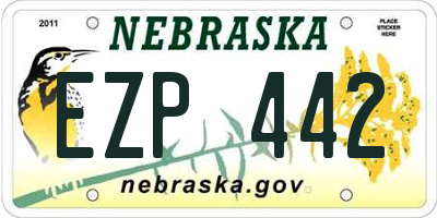 NE license plate EZP442