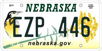 NE license plate EZP446