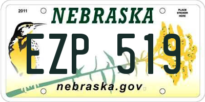 NE license plate EZP519