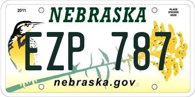 NE license plate EZP787