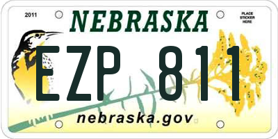 NE license plate EZP811