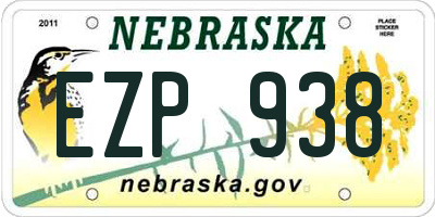 NE license plate EZP938