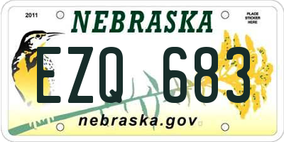NE license plate EZQ683