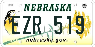 NE license plate EZR519