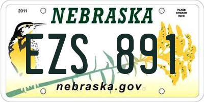 NE license plate EZS891