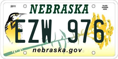 NE license plate EZW976