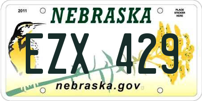 NE license plate EZX429