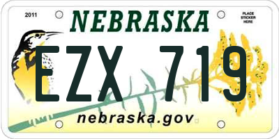 NE license plate EZX719