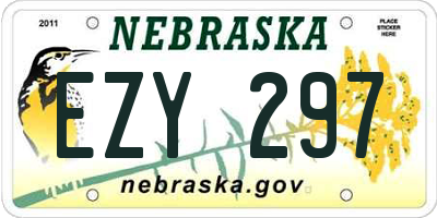 NE license plate EZY297