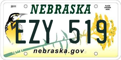 NE license plate EZY519