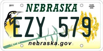 NE license plate EZY579