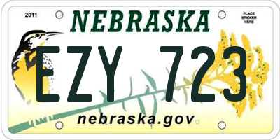 NE license plate EZY723