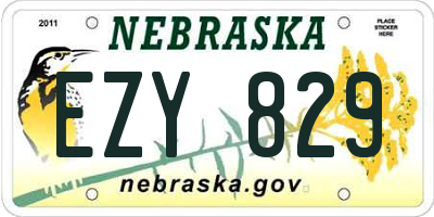NE license plate EZY829
