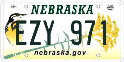 NE license plate EZY971