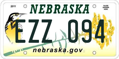 NE license plate EZZ094