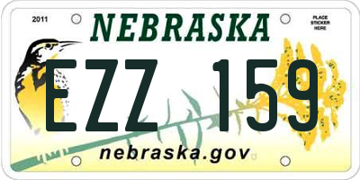 NE license plate EZZ159