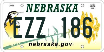 NE license plate EZZ186