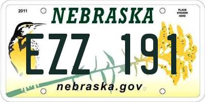 NE license plate EZZ191