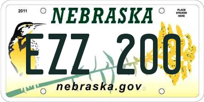 NE license plate EZZ200