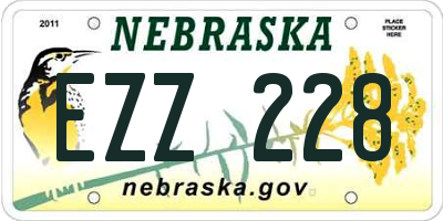 NE license plate EZZ228