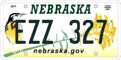 NE license plate EZZ327