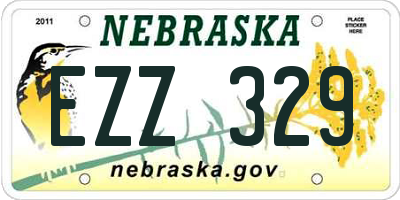NE license plate EZZ329