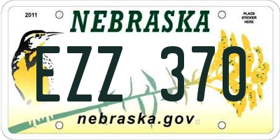 NE license plate EZZ370