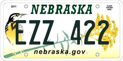 NE license plate EZZ422
