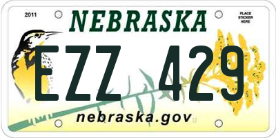 NE license plate EZZ429