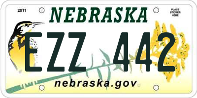 NE license plate EZZ442