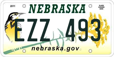 NE license plate EZZ493
