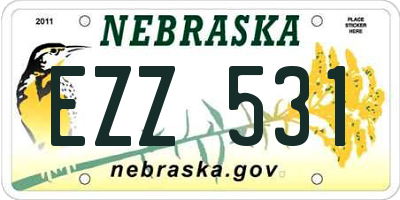 NE license plate EZZ531