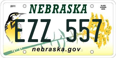 NE license plate EZZ557