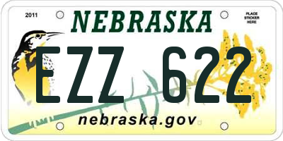 NE license plate EZZ622