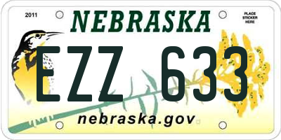 NE license plate EZZ633
